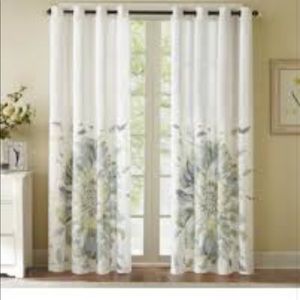 Madison Park Watercolor Floral Print Window Panels